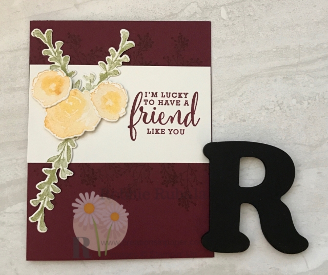 You have got to see how I used a simple card design for this pretty Stampin' Up First Frost Friend card. You have got to see how I used a simple card design for this pretty Stampin' Up First Frost Friend card.