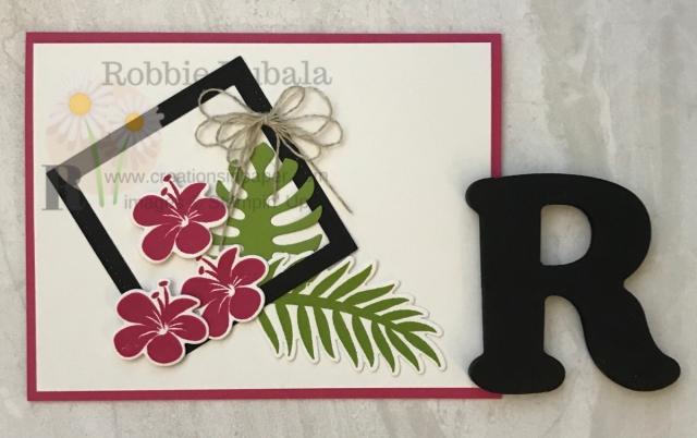 Look at this clean and simple framed idea using the Tropicla Chic bundle!