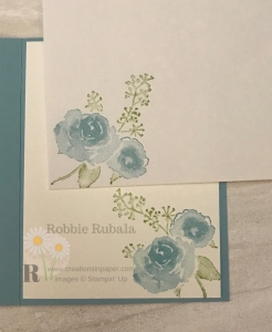 Click on the photo to see the video showing how to make handmade greeting cards like this adorable First Frost in Balmy Blue idea.