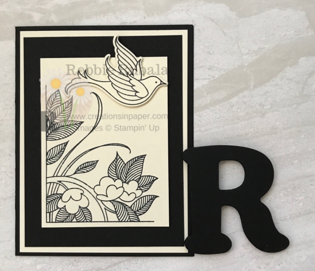 Monochromatic handmade card ideas are a great way to make a quick card. Learn more about this card on my blog.