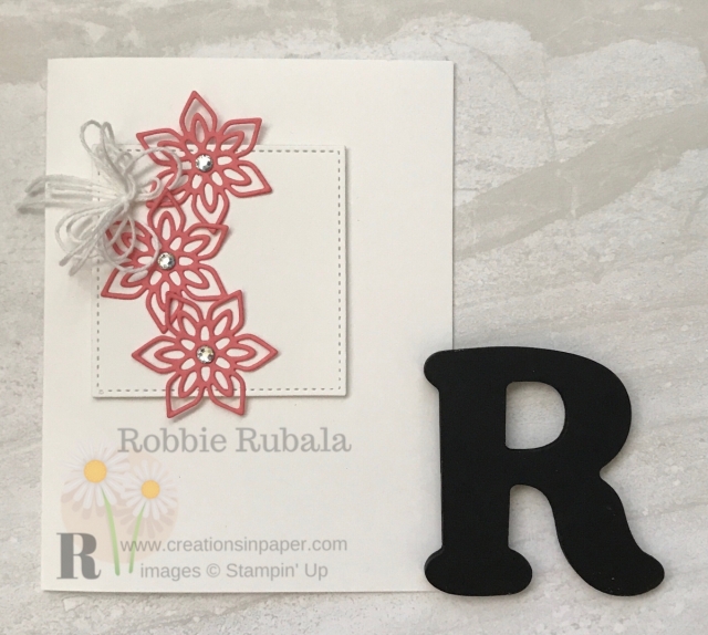 Are you like me and have quite a few Stampin' Up thinlits? Check out this idea for using the Flourish Thinlits for a clean and simple card.