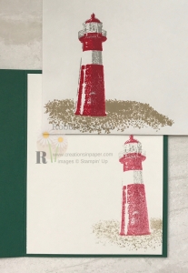 Stampin' Up designer series paper is designed to go with many different sets. Check out this idea where the High Tide set was used with Tranquil Textures dsp.