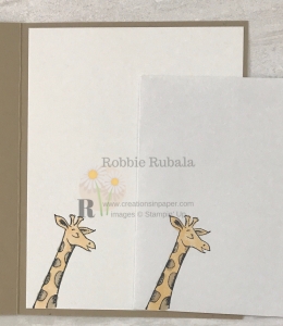 Isn't this giraffe cute? Make sure you click the photo to see what the front of this Card Making Idea for Kids creation looks like!