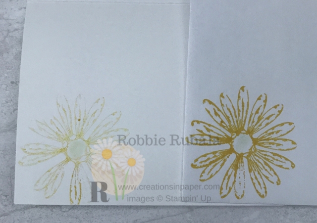 Want to see how I used the daisy on a fancy front card? Click the photo to see the video for my Daisy Fancy Front Creation idea.