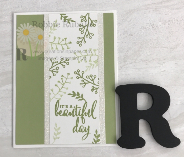 Check out this great masculine card. It is made with a stamp set you would not associate with masculine cards. Click through to see the video for the One Color Wonder ~ Love What You Do creation.