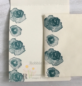 These roses were used for the Embossing Folder Technique on the front of the card. Get the details on how to do it by clicking through.