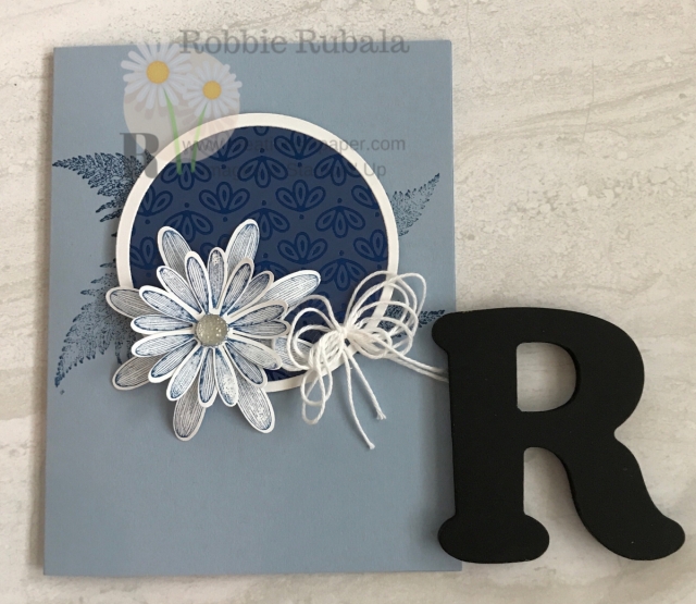 See what blues I used on the Daisy Lane Clean and Simple creation by clicking the photo.