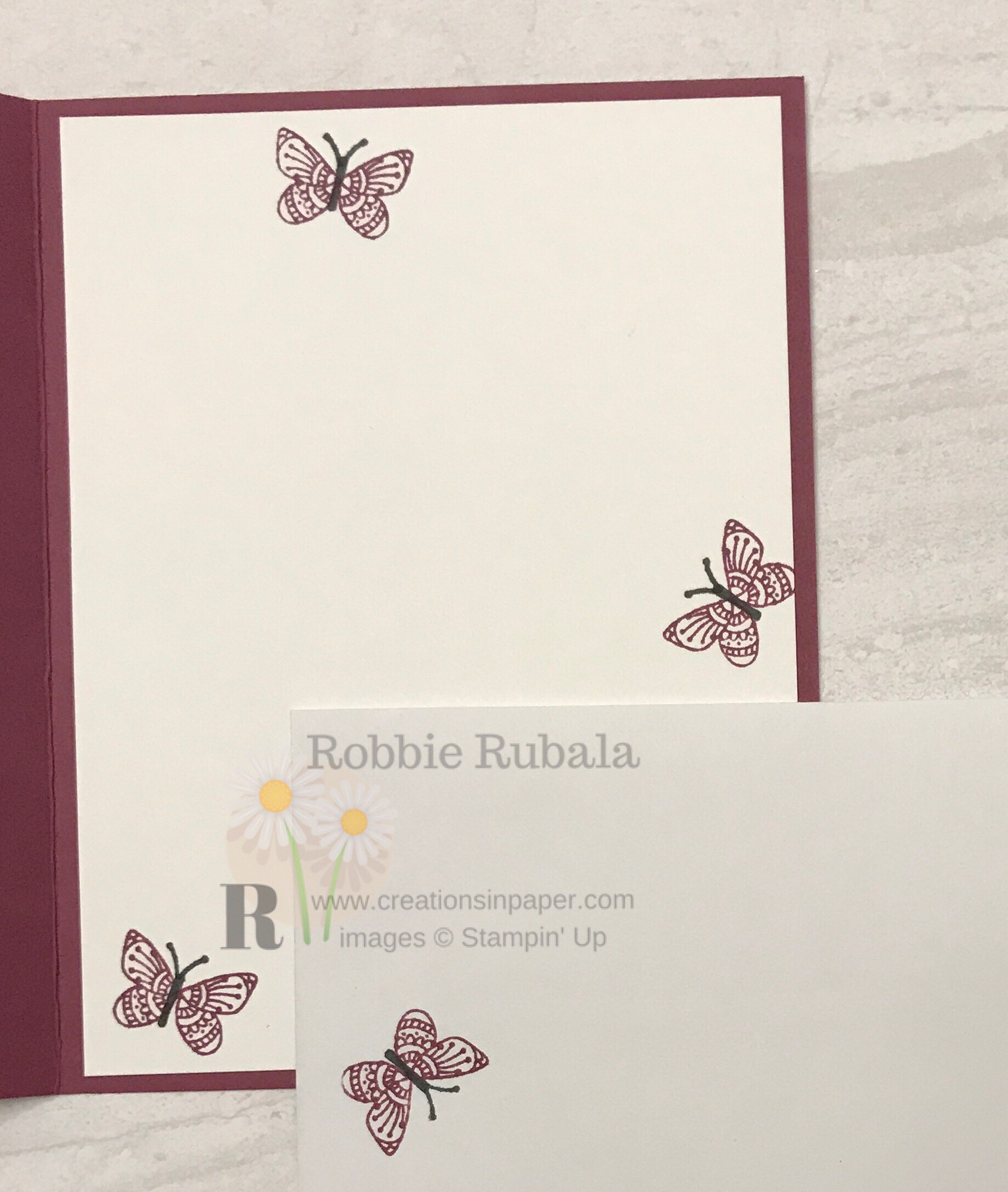 Butterfly Gala A Little Note - Creations in Paper