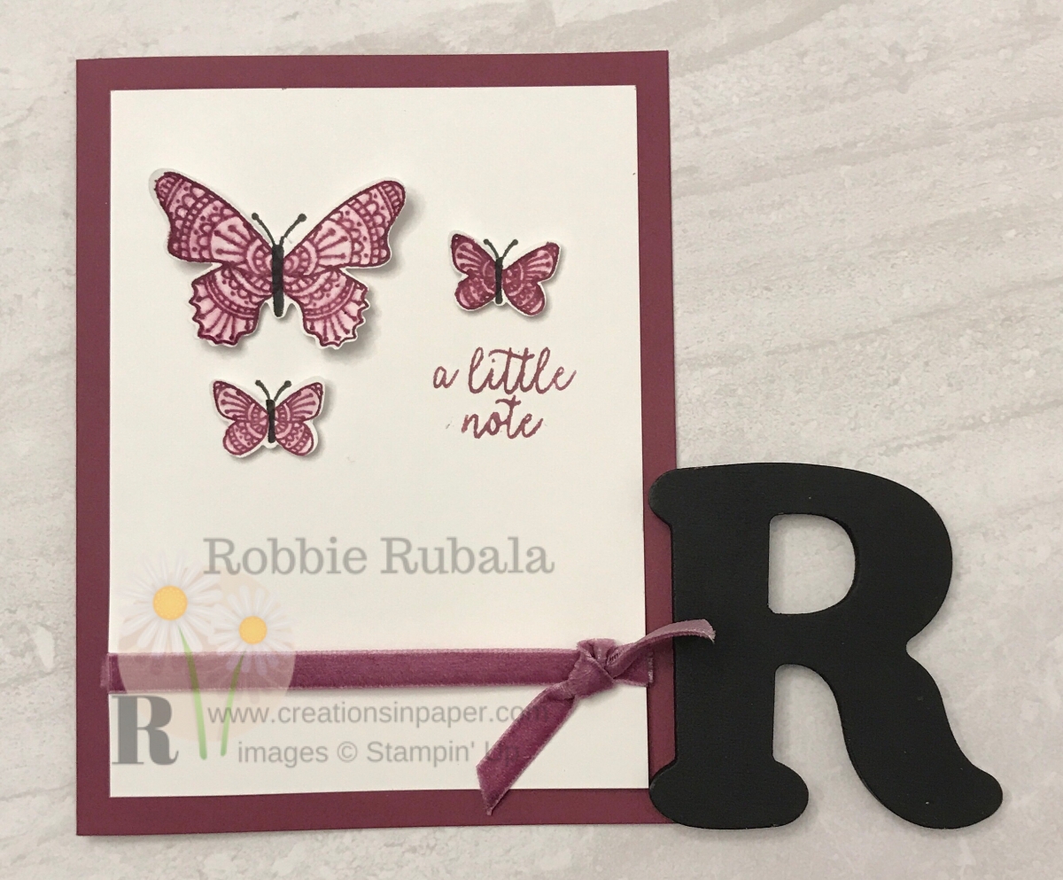 Butterfly Gala A Little Note - Creations in Paper