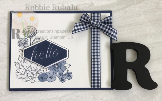 Do you have limited supplies but want to create great cards? Check out this monochromatic Accented Blooms in Night of Navy. Click the photo to see the video showing how it was made.