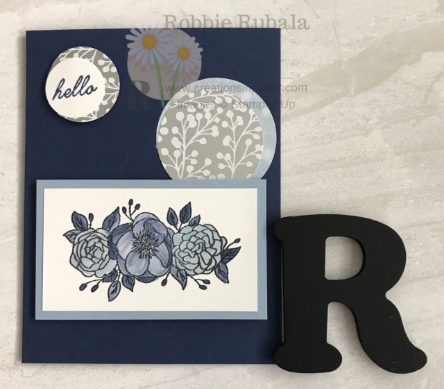 A pretty creation in tones of blue and some circle elements. Learn how I colored this image for the Fast and Fabulous Feels Like Frost card on my blog.