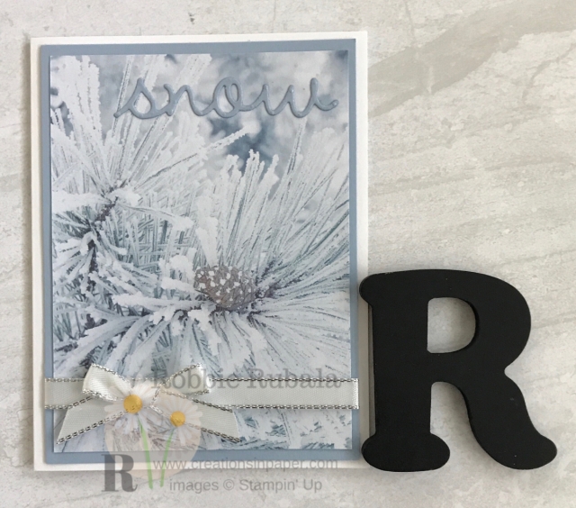 When the paper is gorgeous it is easy to create a beautiful card. Check out this Feels Like Frost Quick and Easy creation by clicking through.