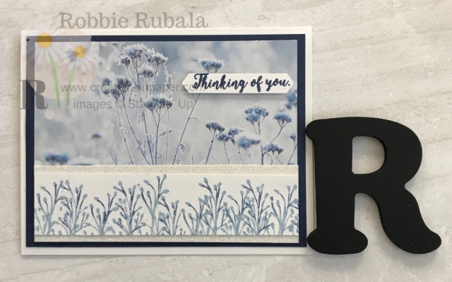 A beautiful blue #ShopYourCraftStash Feels Like Frost creation is easy to do. Don't miss the retired stamp set used to create this easy card.