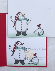 This cute chubby snowman and bird make the cutest card front. Don't miss seeing the #ShopYourCraftStash Snow Much Fun creation!
