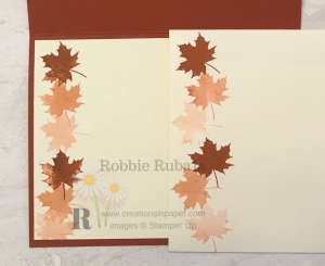 These Fall leaves create a great background for my Colorful Seasons in Cajun Craze card. See the video by clicking the photo.