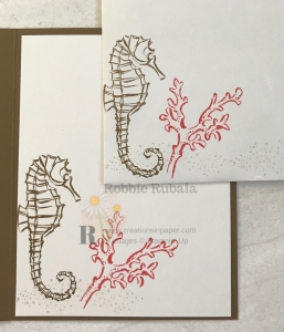 These images make the best masculine card. Learn how to make my Masculine Seaside Seahorse creation by watching the video.