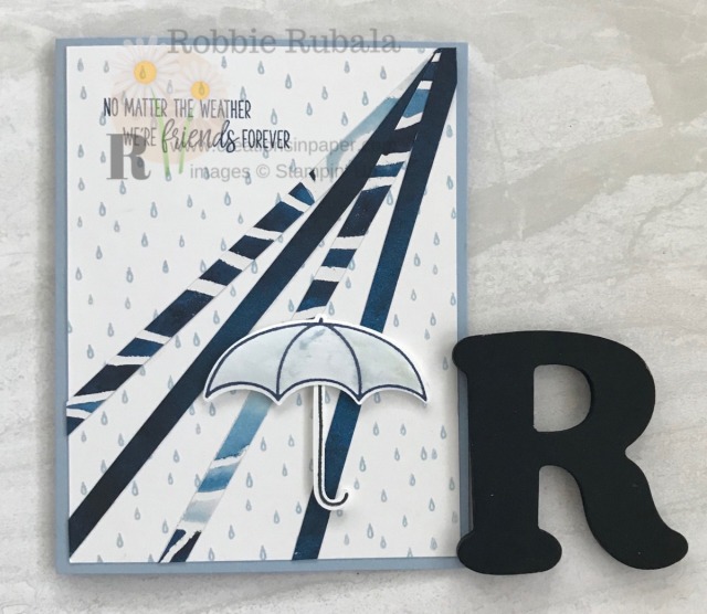 This card was so fun to make. The sentiment is perfect for a great friend. Check out the video for my Umbrella Weather Friends creation.