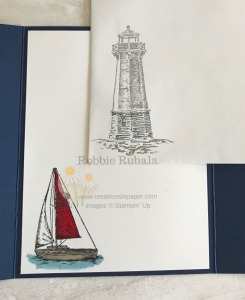 I used these images to make my Fast and Fabulous Sailing Home gate fold card with a fancy edge. Check out the card front to see it.