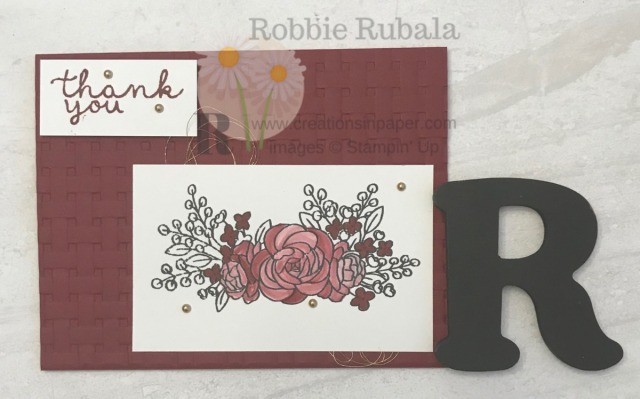 This is a pretty Bloom and Grow in Merry Merlot thank you card. The video shows you how to do it.