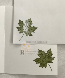 This leaf image is great for any season. See my One Color Many Thanks creation to see a great masculine thanks card.