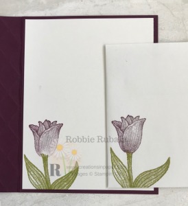 These tulips are fun to play with. They made a great card front for the Timeless Tulips Hello creation.