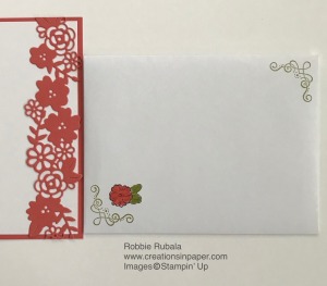 This die cut fits into the card front like a puzzle. See the photo of the card front for the Ornate Style Die Cut Edge creation.