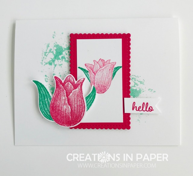 Tulips are so pretty in the Spring. This 10 Minute Timeless Tulips idea lets you have tulips all year long and in any color you want. Don't miss the details on how to make this card.