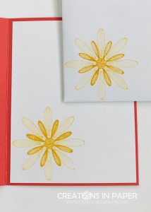 These 2 daisy images make the perfect layered daisy for the card front. Don't miss the #ShopYourCraftStash With a Twist to see this pretty card front.