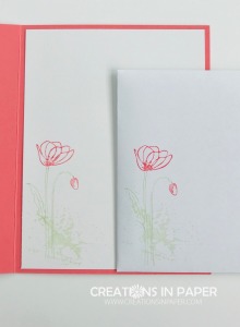 This poppy is easy to color with markers. See how I used it on the card front for my Flirty Flamingo Argyle creation.