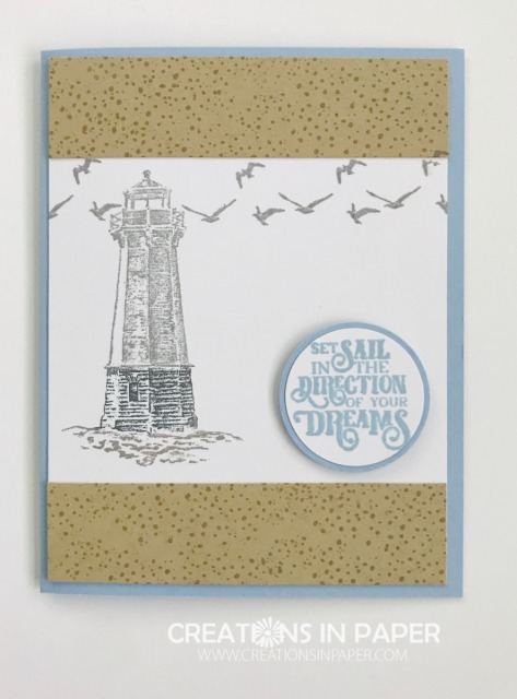 This quick and easy masculine card is perfect for someone who has been promoted or getting a new job. Check out the video for Fabulous Friday Sailing Home.