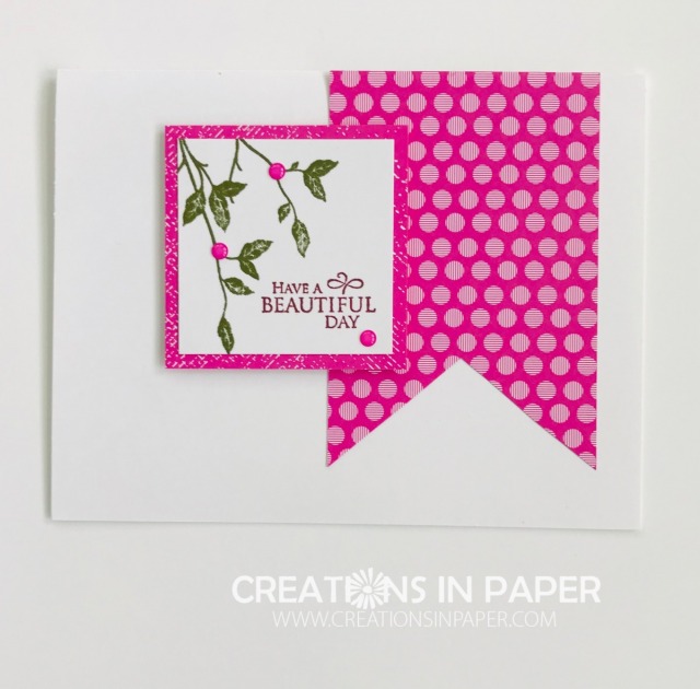 This clean and simple card focuses on one of the 2020 - 2022 In Colors. Isn't this a stunning Magenta Madness Beautiful Day card? Don't miss the details so you can make your version!