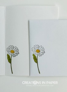 This cute daisy can be found on the Ornate Garden designer series paper used on the card. Check out the Many Mates Get Well Soon card to see this pretty paper.