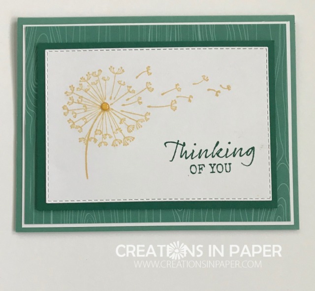 This card is perfect for any occasion. I love how the image lends itself for several events with this Just Jade Thinking of You.