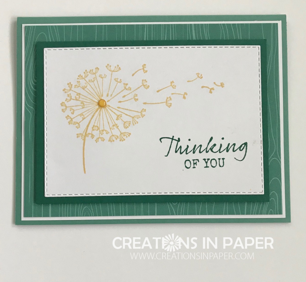 Just Jade Thinking of You - Creations in Paper