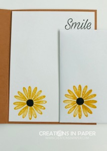 This cute Black Eyed Susan image is perfect for the Cinnamon Cider Daisy Smile fancy fold. Get all the details and see the video!