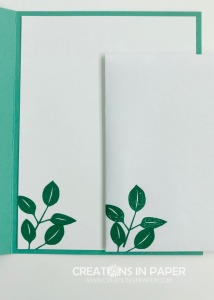 The Shaded Spruce ink used for these leaves is a great color combo for the Just Jade 2020 - 2022 In Color. Check out the card front to see the clean and simple idea for the You're Amazing in Just Jade card.