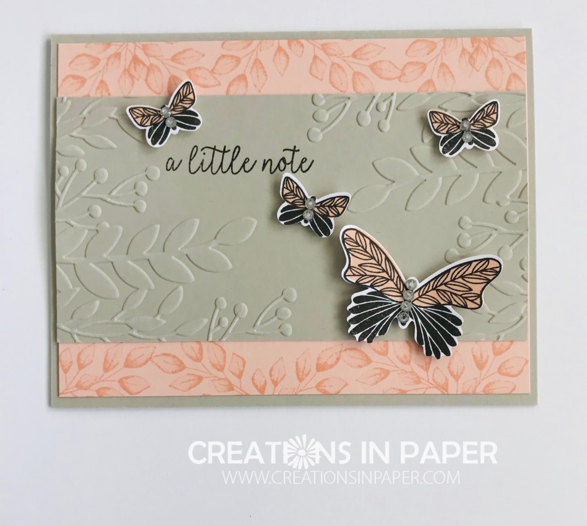 Butterfly Gala with Greenery Embossing Folder - Creations in Paper