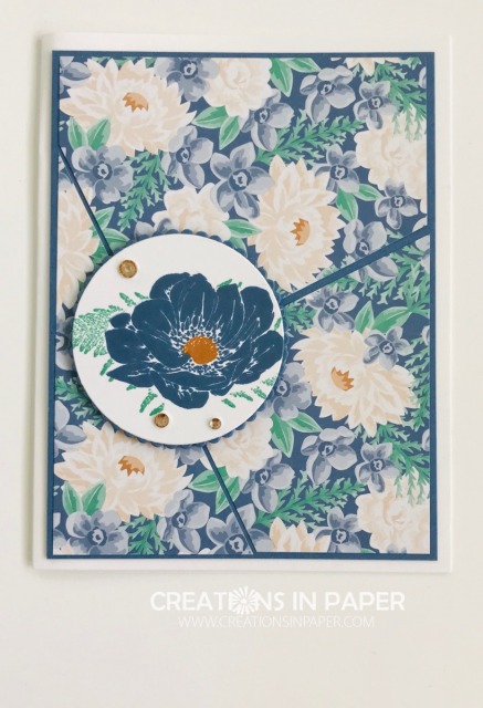 I love using my designer series paper in new ways. Check out this idea where I cut up the designer series paper and then made the background. It makes a great Stampin' Up Misty Moonlight Floral Essence card. I love using my designer series paper in new ways. Check out this idea where I cut up the designer series paper and then made the background. It makes a great Stampin' Up Misty Moonlight Floral Essence card.