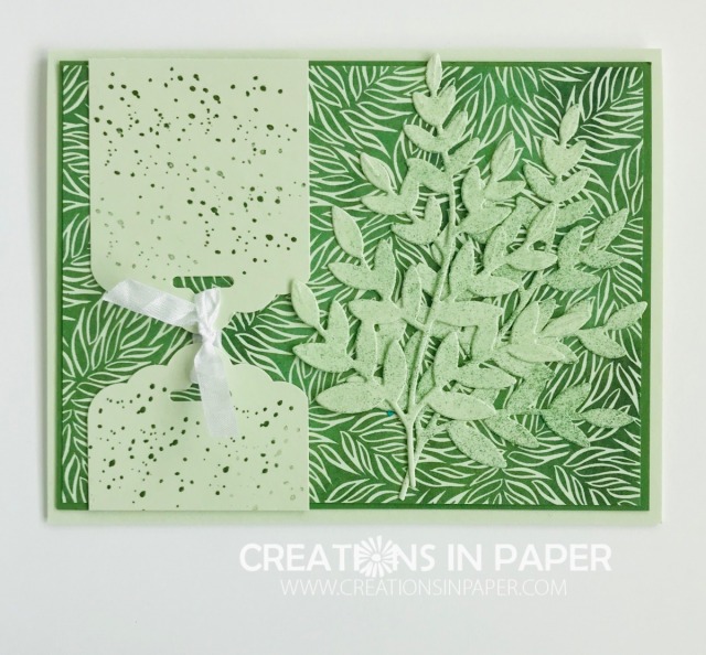 What is your favorite color to use for monochromatic cards. Check out this green Monochromatic Forever Fern idea.