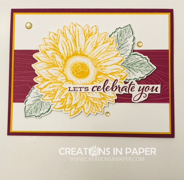 Isn't this a great celebration card. Perfect for so many occasions. Don't miss the details for this Let's Celebrate You card.