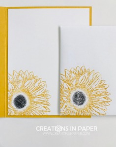 These fun sunflowers are perfect for embossing. See how I used that idea for my card front of the Daffodil Delight Embossed Sunflower.