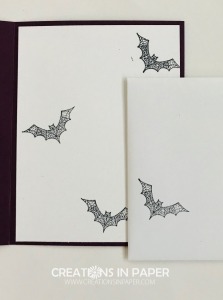 These bats are so cute and the best accent for inside a card. See how I used them for my Stampin' Up Magic in this Night card.