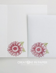 This cute sunflower is perfect for decorating the inside of your card and your envelope. Get the details and see the card front for the Inlaid Celebrate Sunflowers Technique.