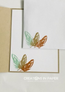 These feathers make a great guy card. Check out how I used them for my Just Thinking of You Masculine ldea.