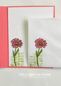 This little flower is one of my favorite from the stamp set. I have used it a lot. Check out how I used it for my Stampin' Up Four Season Floral card.