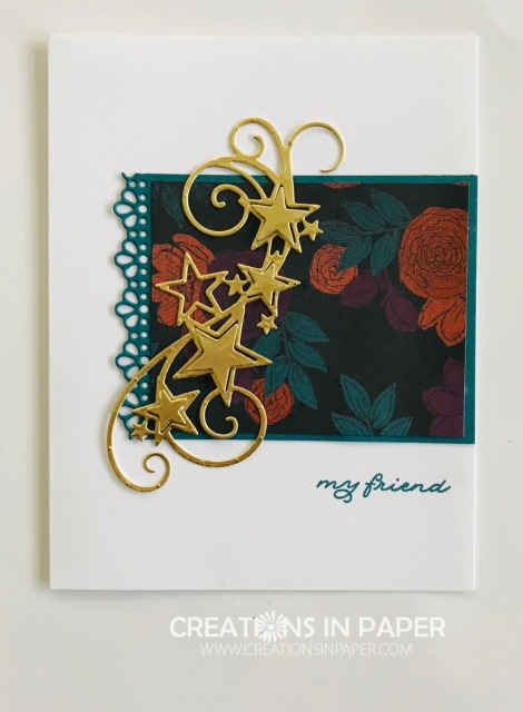 Isn't this a fun whimsical card? That star spray is perfect to celebrate someone. Check out the video for the Cute Stampin' Up My Friend Card idea.