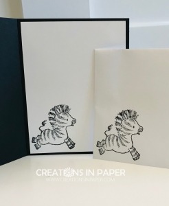 This adorable zebra is used for a Stampin' Up Zany Zebras Framed card idea. Don't miss seeing how I made it and ordering the supplies to make yours.