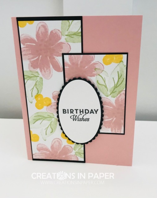 This beautiful feminine birthday card is perfect for the lady in Blushing Bride. Don't miss the details for the Gorgeous Posies in Blushing Bride creation.