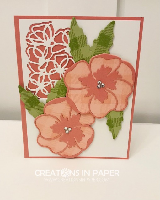 Here is another idea for use your background stamps in a different way.  This time I am Using the Buffalo Check Background to Add Texture to Your Flowers.  Such a pretty idea!