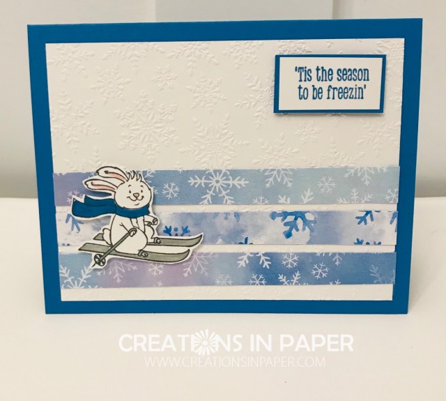 Do you see how I used some designer series paper on this adorable card? If you have lots of strips you can learn How to Use Paper Scraps to Make a Great Card by checking out my video. 